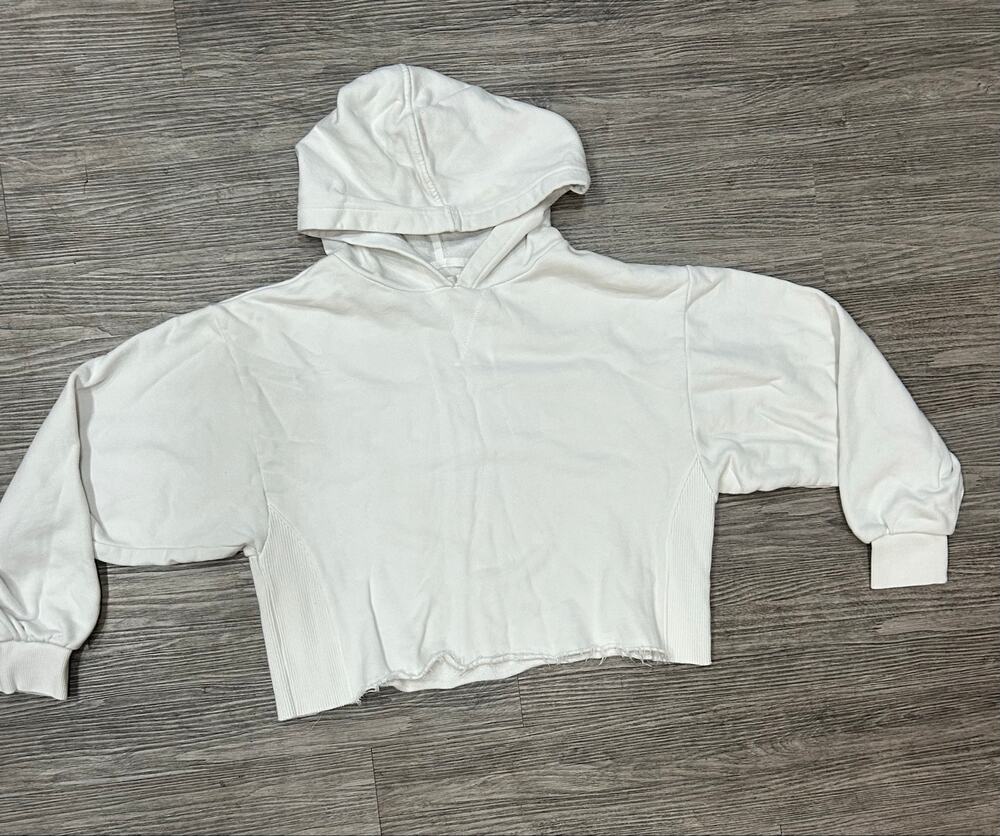 Spiritual Gangster White Crop Hoodie Sweatshirt Sz M Let Your Soul Guide The Way
